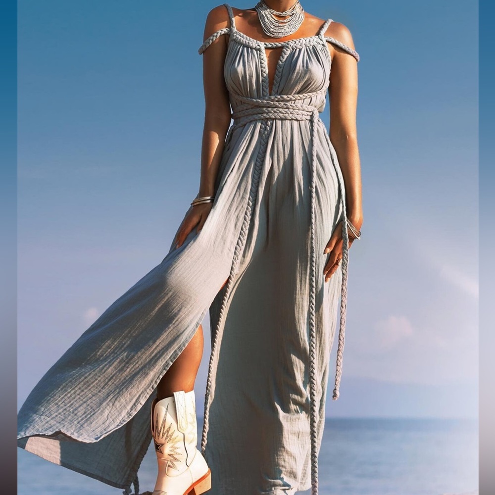 Aya sacred wear tulum/goddess dress in sky blue ☁️
